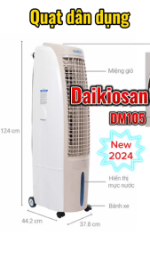 Máy làm mát không khí. Quạt điều hòa dân dụng DAIKIOSAN DM105 chính hãng.