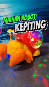 Mainan Edukasi Anak Hewan Animal Kepiting Hermit Crab Run Fast Bersuara LED Berjalan