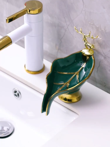 จานสบู่เซรามิกนอร์ดิกชั้นเก็บของไม่มีรูพรุน