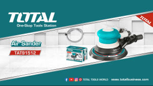 Máy chà nhám 6 "/150mm Total TAT91512 máy chà nhám dùng hơi đầu hút pt 1/4inch tốc độ không tải 10500