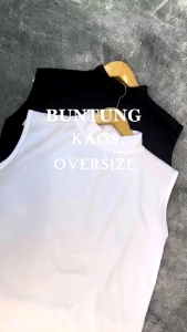 Manset Baju Wanita Tanpa Lengan Turtleneck Bahan Jersey Spandex