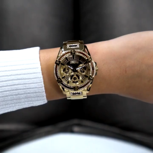 Promo Jam Tangan Wanita Guess GW0464L2 Queen Gold & Stainless Steel Garansi 2 Tahun