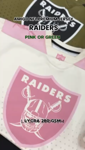 AMIGO NFL Sublimation Microfiber Jersey tshirt Design OLIVE RAIDERS baju jersi baju jersey Malaysia viral tiktok jersey