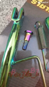 SELAHAN ENGKOLAN KICK STARTER HIJAU GREEN RAINBOW PLUS STANDAR SAMPING RING 17 HIJAU GREEN RAINBOW HONDA BEAT SCOOPY VARIO DLL