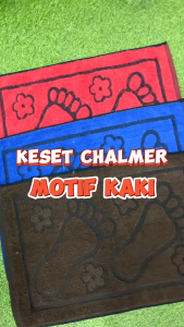 Keset Chalmer 40 x 60 cm Keset Handuk Motif Kaki Keset Dapur Keset Kamar Mandi