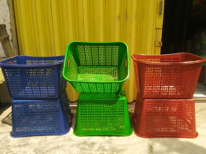 Keranjang Baju / Rago Baju Segi Tinggi / Plastik / STM
