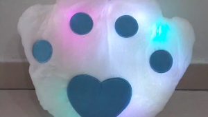 (Ready Stock) Colorful Glowing Pillows Led Light Luminous Cat Paw Bear Paw Pillow Soft Kawaii Plush Light Pillow Cushion Stuffed Doll Kids Toys Gifts