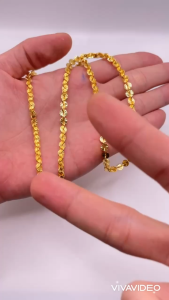 Dây chuyền titan Vòng cổ titan dày 5 li kiểu dáng dây công màu vàng 18k không phai màu TRANGSUCMOILUATUOI.RIN