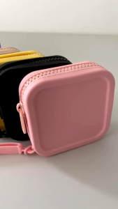 Square Cache Purse Silicone Organizer Wallet Coin Purse Travel Pouch Waterproof Cosmetic Makeup Phone Bag