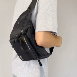 Malaysia Stock!! WE POWER Fashion Men Waist Bag Pouch Bag Chest Bag Sport Bag Fanny Pack Light Weight Nylon