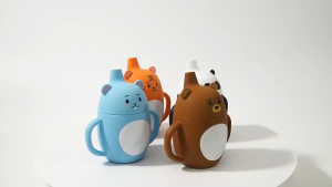 Baby Products Cute Cartoon Silicone Toddlers Sippy Cup & Snack Container BPA Free Food Grade Silicon