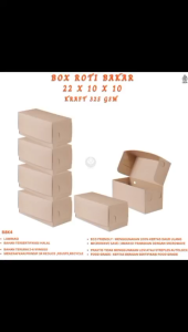 Box Roti Bakar Dus 22x10 Laminasi 325 Gsm (Isi 10 Pcs-B.8K4)