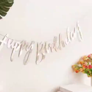 Happy Birthday Banner Birthday Pull Flag Birthday Party Gold Rose Gold Flag Decoration Happy Birthday Banner Shiny Hanging Banner Birthday Party Supplies