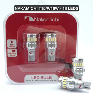 Nakamichi 2PCS 18LED T15/W16W Car Reverse Light Back Up Light Car Parking Light 921 912 Reverse Lamp