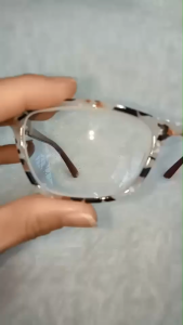 FREE CASE - Kacamata Plus Rabun Dekat Baca-  Frame Motif Leopard Transparant -  Model Cateye - Frame Mika - Gagang Lentur Ukuran Ada +1.00 sampai +3.00