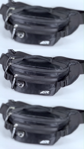 Tas Selempang Pinggang Pria AR APPAREL Black Box Waistbag Slingbag Sporty Style