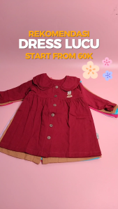 Mini Mighty Ruffle Dress Anak Perempuan Panjang