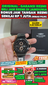 Jam Tangan Balmer Original 8818 MBST - Men LA - Stainless Steel - Hitam