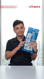 Vivan VPS-H002A Pro / VPS-H003A Pro / VPS-H005A Pro / VPS-H007A Pro / VPS-H008A Pro 3 4 5 Lubang Stop Kontak Colokan Saklar Socket Kabel 1.8m Inti Tembaga