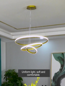 Lampu Gantung LED Lampu Hias Ring Mewah 5/6 Ring Emas / Lampu Langit Langit Elegan / Lampu Plafon