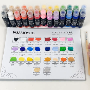 SAMOYED ACP-M30 Cat Lukis Akrilik / Acrylic Paint / Colours 30 ml Emas / Perak / Metalik / Gold / Silver / Metallic