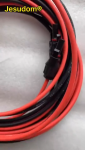 1Pair Black & Red 20/30 Feet Solar Panel Extension Cable Wire with MC4 Female and Male Connector 12AWG COD