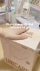 Giá Sỉ 500C Khẩu Trang 6D Unicare Cao Cấp Co Dãn Thoải Mái kháng khuẩn dành cho người lớn