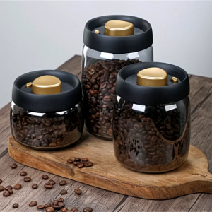 Vacuum Sealed Jar Coffee Bean Canister Storage Can Container.