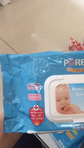 Pure Baby Hand & Mouth Baby Wipes Chamomile orange aloe vera (60 Wipes)