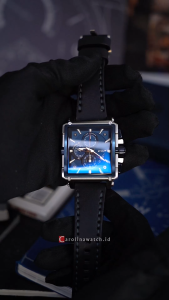 Jam Tangan Pria Expedition Chronograph EXP EX 6618 MCLTUBU Blue Dial Black Leather Strap