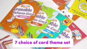 Kraftee Erasable Colouring Pictures Card + Washable Crayon for Kids Set -(SET) [SpendRM70forFree Gift] Book Buku Warna