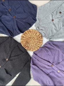 Cardigan anak perempuan usia 1 sampai 6 tahun bahan waffle