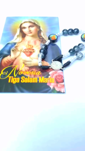 Paket doa novena katolik isi kertas doa dan rosario batu