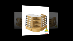 Bàn tính tiền siêu thị Bàn thu ngân thiết kế tiện lợi QTT407 - Nội thất lắp ráp Viễn Đông Adv