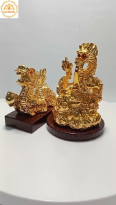 [ Tượng Vạn Phước] Tượng Rồng đứng Rồng nằm nhả ngọc Rồng Mạ vàng  Xanh ngọc  Vàng cam Tượng Rồng Phong Thủy Mang Lại May Mắn Tài Lộc