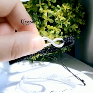 2 Pcs Gelang Couple Infinity Hitam Putih Fashion Korean Model SImple Terbaru