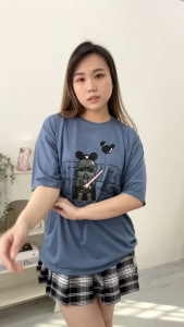 CAROTYLES S Kaos Couple Keluarga YODA Wanita Anak Lengan Pendek Katun