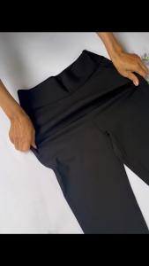 กางเกงทำงานเอวสูงซิปข้างขอบใหญ กางเกงขายาว กางเกงทำงา กางเกงเอสาฦูว