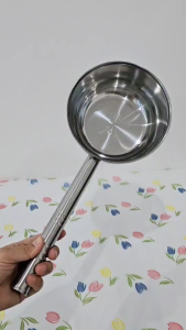 กระบวยตักน้ำซุป กระบวย กระบวยตักอาหาร ที่ตักน้ำซุป ที่ตักอาหาร หม้อด้าม (หนา)(ด้ามยาว) ขนาดปาก 16/18 ซม.(ตราไก่ฟ้า)