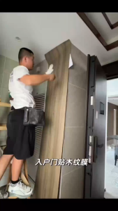 Wallpaper PVC Self Adhesive 10m X 45cm Waterproof Sticker Grey Wood Grain Pattern