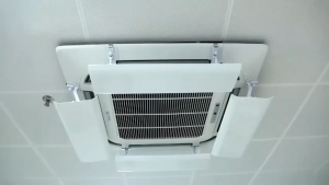 4Pcs/Set Reflektor AC Cassette Penutup Penahan Angin AC Cassette Ceiling Talang AC Cassette Penahan Angin Reflektor / AC Central Air Screen Cover / Talang AC Cassette