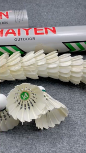 Hộp Cầu Lông Đế Gỗ Hải Yến Bạc - Ống Cầu Lông Vịt - Trái Cầu Lông Vũ Trắng - Quả Cầu Lông Vịt Thi Đấu Luyện Tập