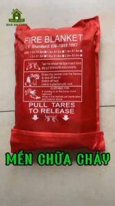 Mền chống cháy chăn dập lửa chăn chống cháy Fire Blanket. Kích thước 1m8 x 1m8 an toàn và tiện lợi