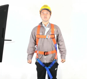 Heavy Duty Safety Harness For High Altitude Work With absorber With Two Hooks For Construction And Maintenance
