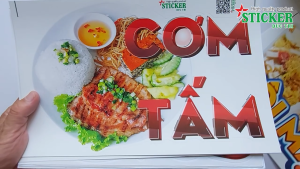 🔥🔥🔥 Miếng Dán Hình CƠM TẤM dùng Trang Trí QuánTủ kính Xe bán hàng...