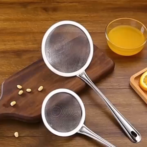 Mesh Food Strainers & Long Handle Colander: Cooking Set Essentials