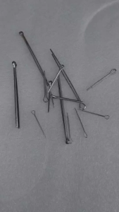 er 2 ขา M3 (ชุด 10 ตัว) เหล็กชุบ Cotter Pin ผลิตภัณฑ์เสียบถ่าง มีหลายขนาด