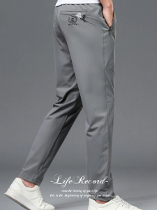 #060#M-5XL#กางเกงผ้ายืดขายาวงานปักมีซิปกระเป๋าหลังแฟชั่นเกาหลีเนื้อผ้ายืดหยุ่นใส่สบายเนื้อผ้าระบายอากาสได้ดีใส่ได้ทั้งหญิงและชาย