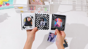 Card Album Collection Black Series Pattern DIY Laser Art Craft Stickers Decoration Scrapbooking Diary Journal Washi Photo Album Photocards Gift Wrapping Kpop Collection