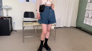 Quần lửng ngố jean nữ lưng sau chun đai chỉnh eo SK1113 (không kèm nịt)